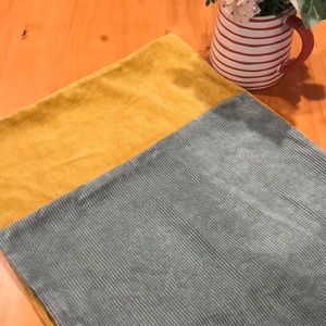 Corduroy accent pillows